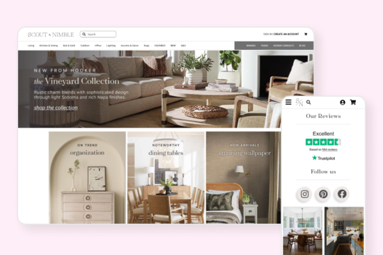 A view of the Scout & Nimble website