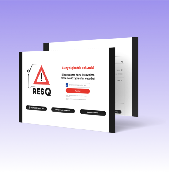 Two views of the ResQ website